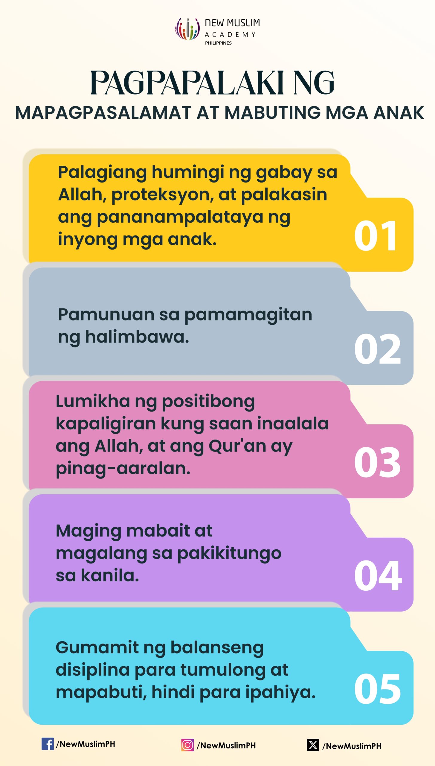 Pagpapalaki ng Mapagpasalamat at Mabuting mga Anak