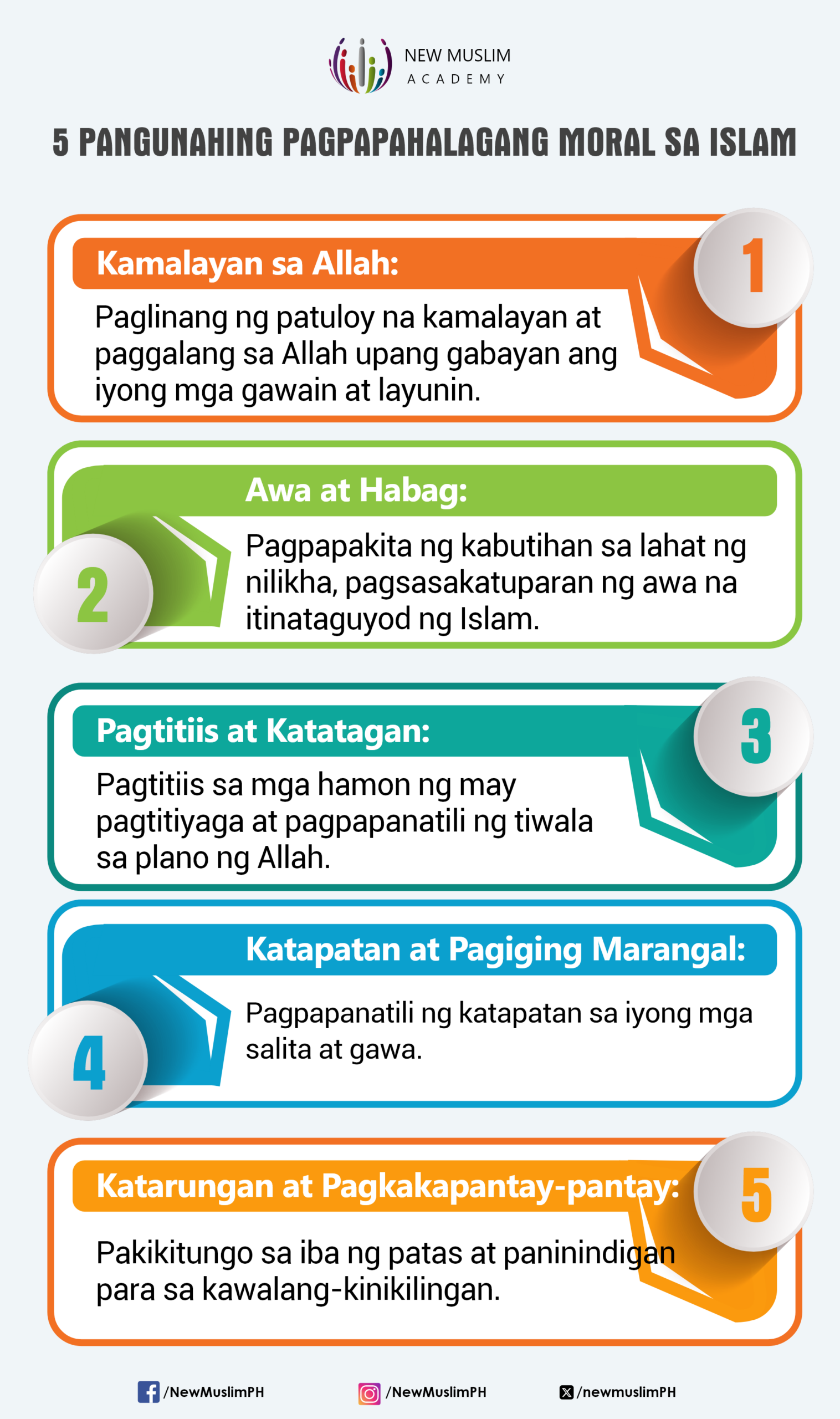 5 Pangunahing Pagpapahalagang Moral sa Islam